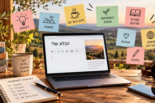 סביבת עבודה יצירתית מול שקיעה